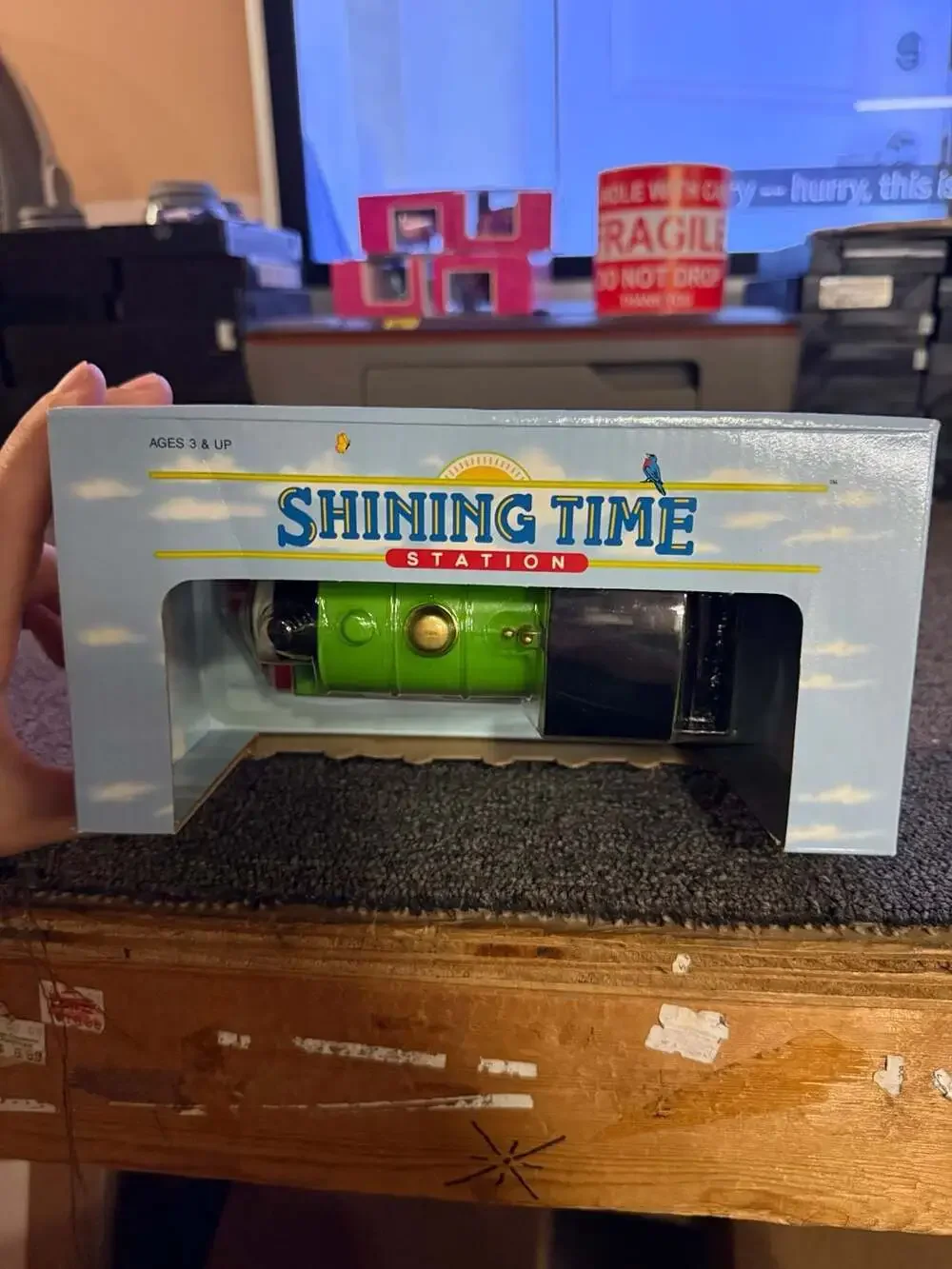 Vintage Ertl Shining Time Station Percy The Small Engine With Pullback Motor Die